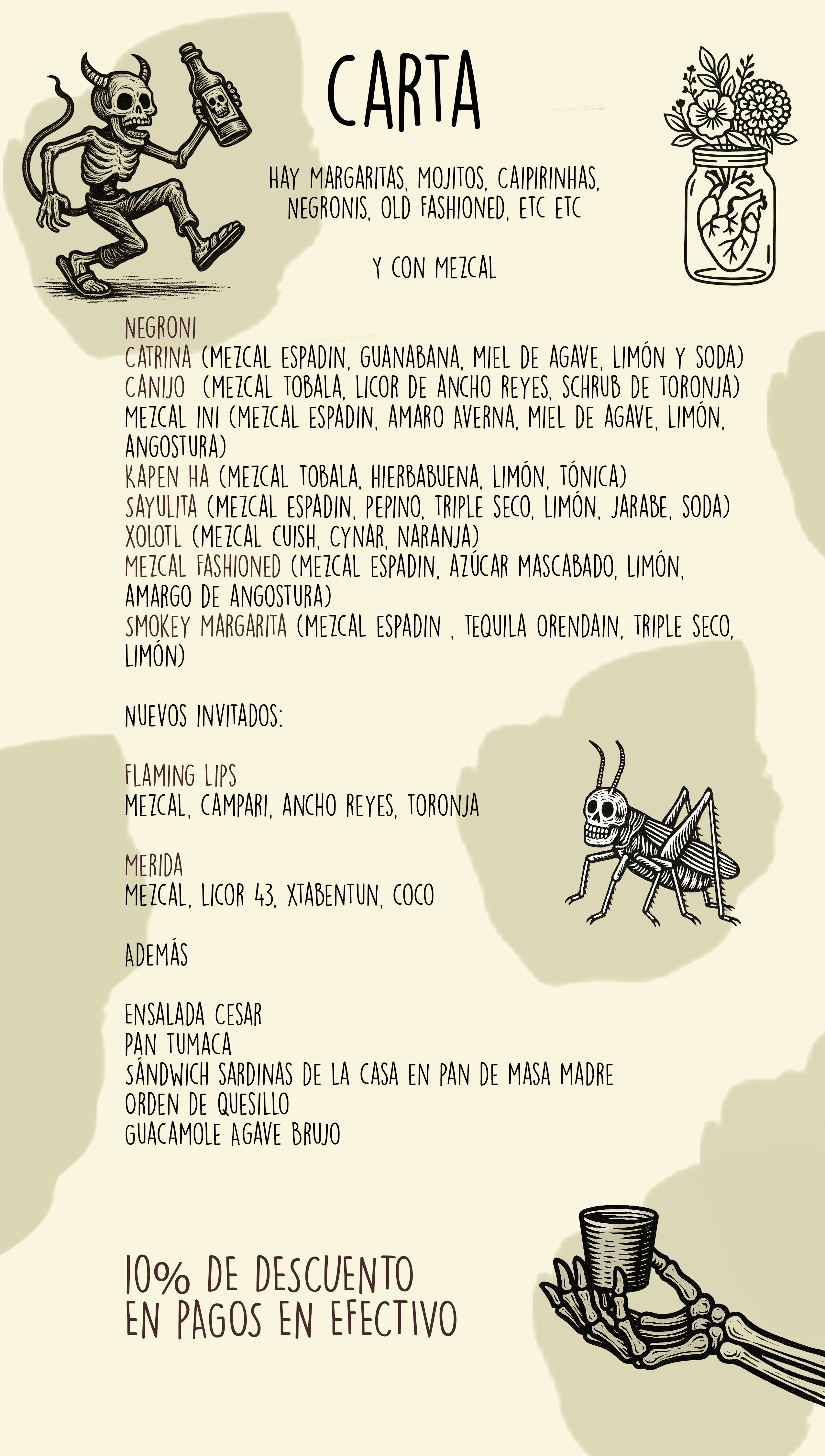 Carta del menú
